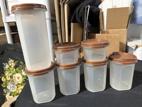 Vintage 1980 brown lids - brown,