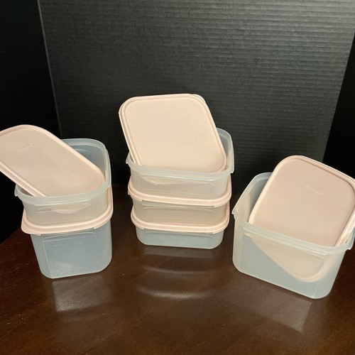6pc vintage 1980 pink lids - 6pc,